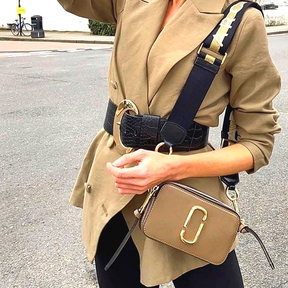 🔥New🤎Neutral the Marc jacobs snapshot bag taupe brown french grey bag - Picture 14 of 17